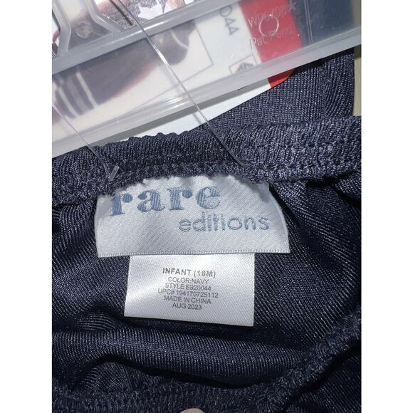 Rare Editions Girls Dress With Shorts 2-Piece Set Navy 18M - Picture 7 of 10